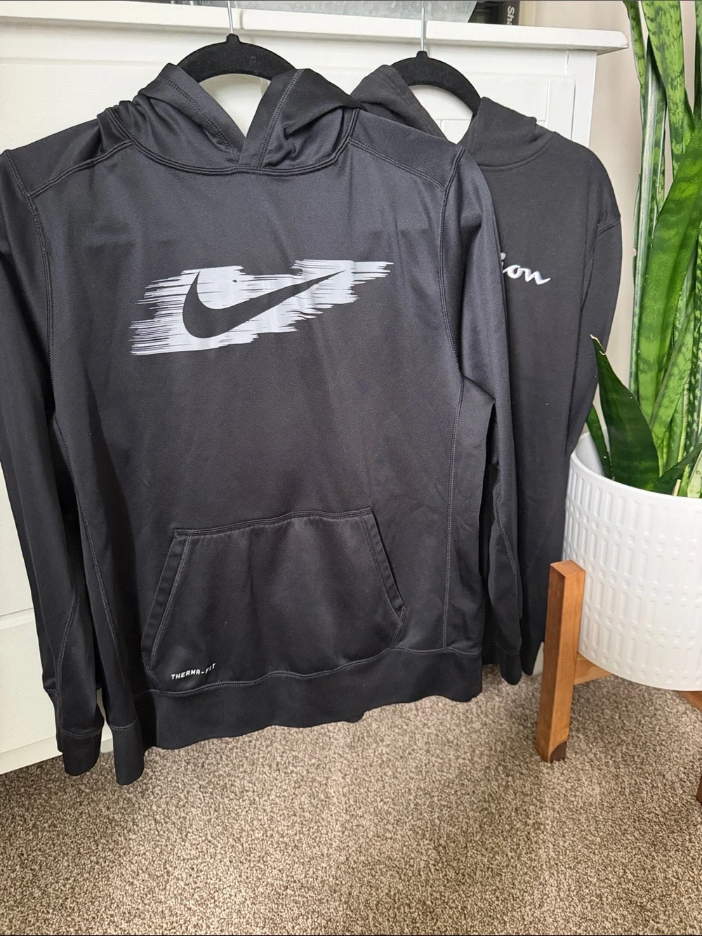Nike and Champion Black Youth Pullover Hoodies